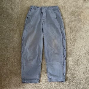 everlane utility barrel pant grey